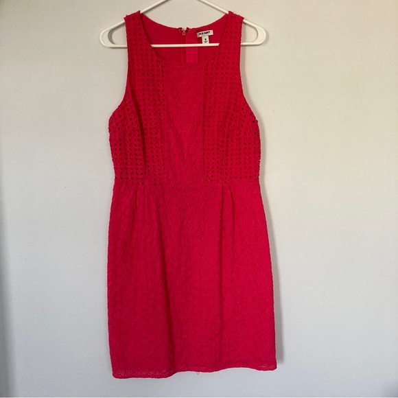 3/$15 Bright Pink Eyelet Dress | Old Navy | Size 10 - Picture 1 of 7